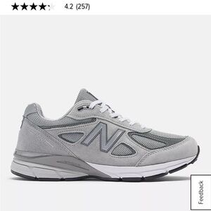 New Balance 990 women's size 7.5 grey (worn one time)